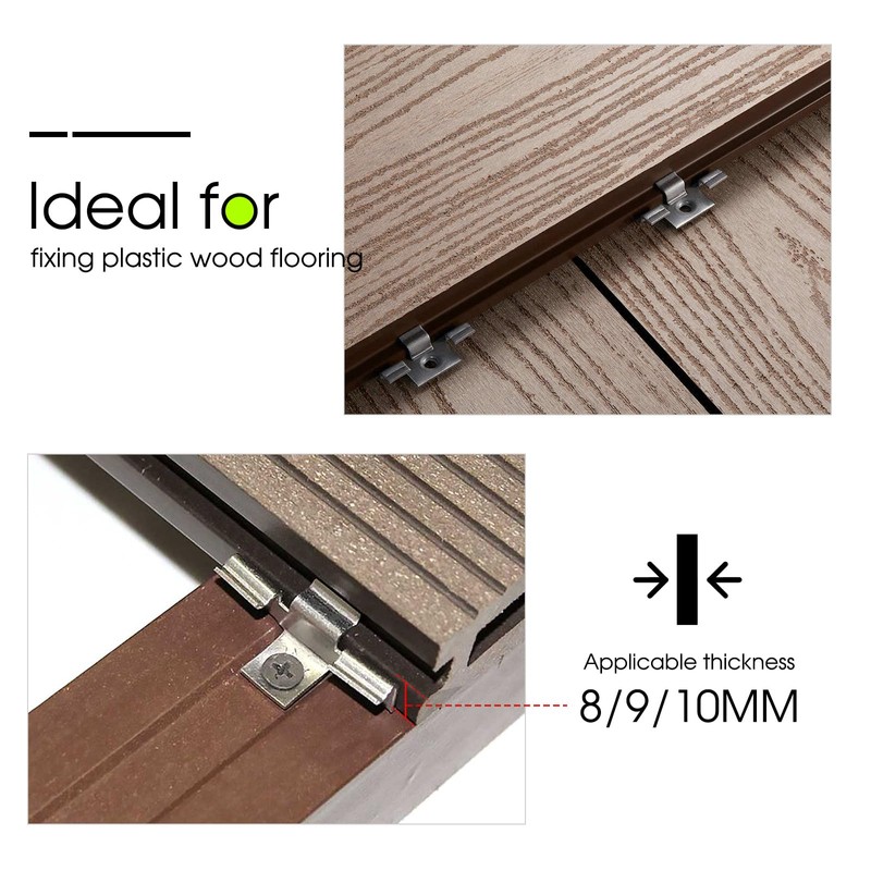 SUPAWAY Pack of 100 WPC Tile Clips 7.5 mm Plank