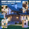 Fabbay 8 Wireless Doorbell, Waterproof Door Bell Button Kit 4