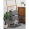 StorageWorks Round Paper Rope Storage Baskets, Rectangular Wicker Baskets with