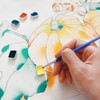 100pcs Quarter Watercolor Pans, 1ml White Plastic Empty Paint Pans