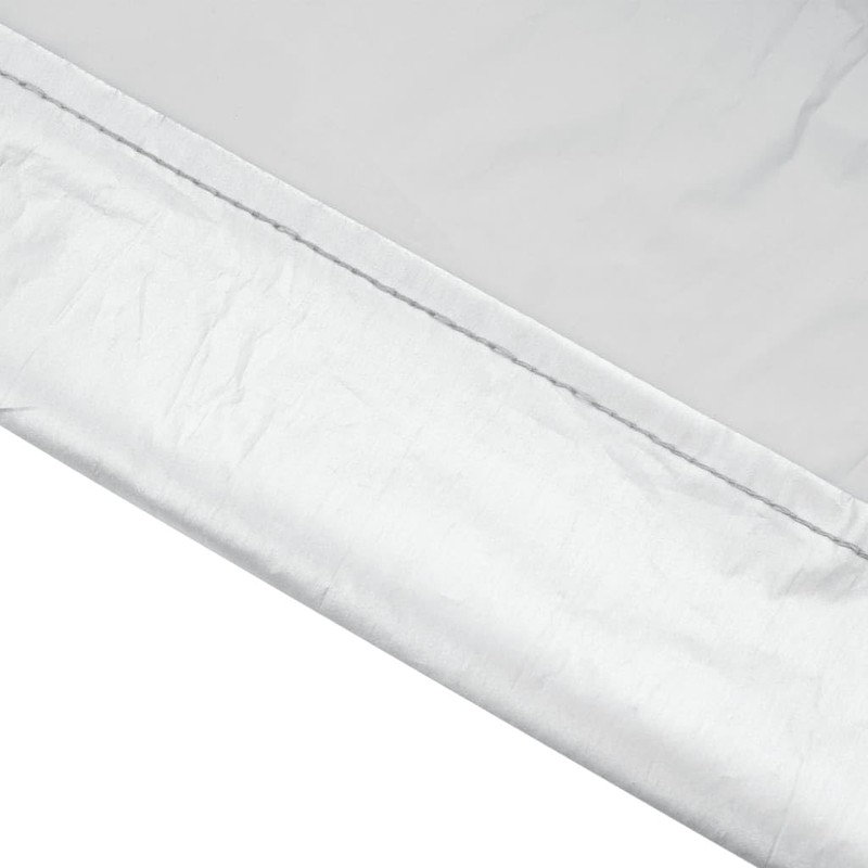 vidaXL Car Cover Half Garage with Hooks Silver M