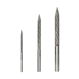 Zpana 3PCS Car Tire Reamer Drill Bit, 3mm 4.5mm 6mm Carbon Steel Vehicle Tyre Repair Carbide Burr Drill Bit, Multi Size Flat Tire Patches Plug Wire Cutter, Universal for Sedan Truck SUV