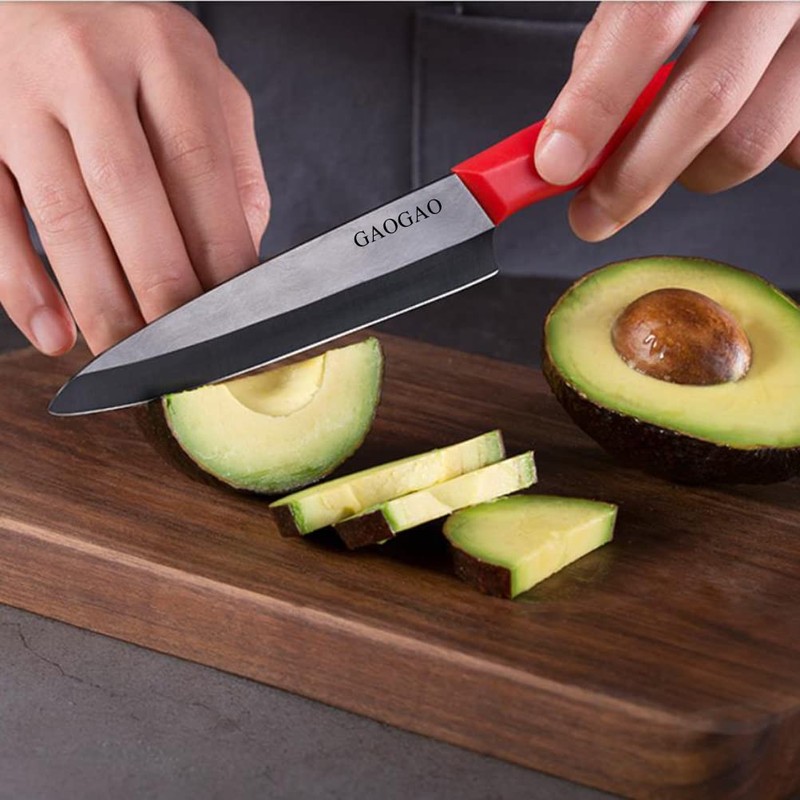 Cuchillo de cerámica para bistec, cuchillos superafilados, 6 piezas de