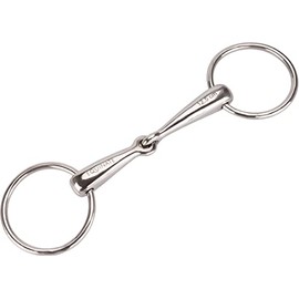 Equinate Water Snaffle Stainless Steel 18 mm Single Broken 11.5 cm Anatomically Shaped Mouth-friendly Bit with Gentle Impact Laser Engraved Size Specification