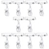 LimCryspp 10PCS Logo Clip Holder Double-Sided Label Holder with Rotatable