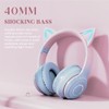 RGB Cat Ear Headphones,Wireless Foldable & Wired Over Ear Headphones