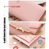 WOOLALA Women Cute Bowknot Wallet Trifold Large Capacity Long Purse,