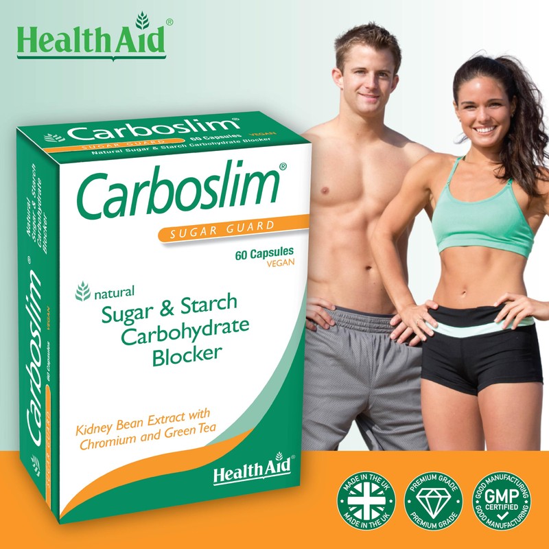 HealthAid Carboslim Capsules – Carb Blocker with White Kidney Bean