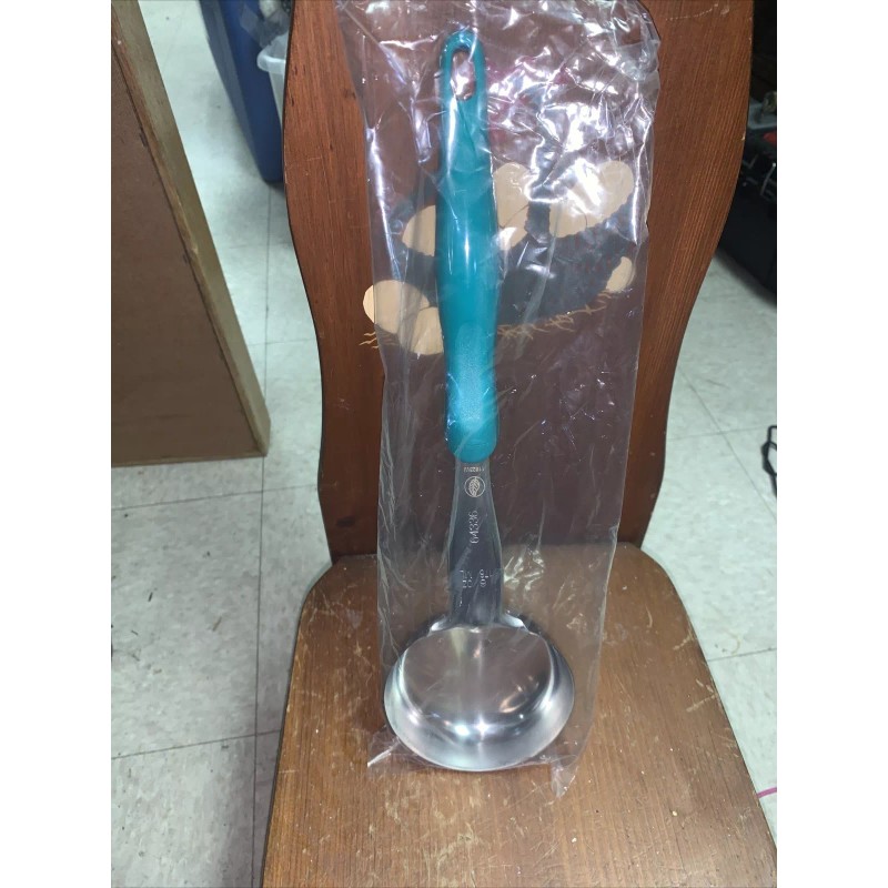 Vollrath (6433655) 6 oz Stainless Steel Solid Spoodle Utensil Teal