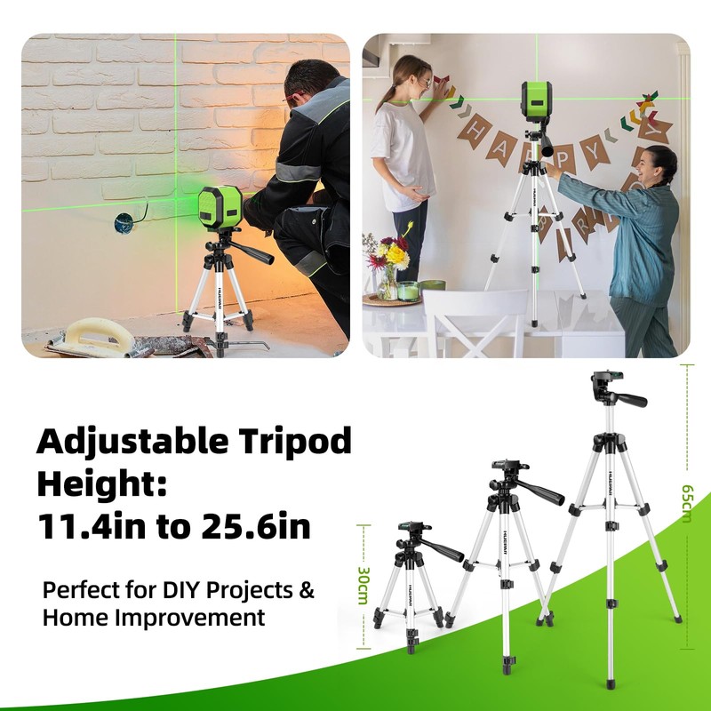 Laser Level with Tripod, HUEPAR 100Ft Self Leveling Laser Level