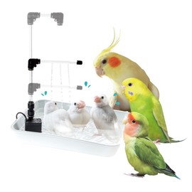 SUPLIMANIA　 bird shower　 parakeet fountain bath　 bird bath for cage　 parrot bird bath fountain　 pet bird bath　Japan import