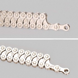 VOANZO Bicycle Chain, Full plating Silver Rust-proof Mountain Road Bike Chain, 6-7-8 speed 24 speed