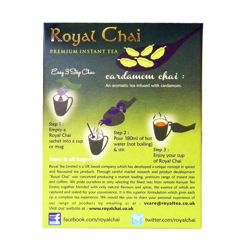 Royal Chai - Premium Instant Tea - Cardamom (sweetened) 220g