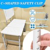 Replacement Clips Locking for Assembly Toilet Safety Rails,2-Pair C-Type Clamp