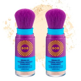 BOB KIDS SPF 30 Brush On Mineral Powder Sunscreen, Broad Spectrum Protection, Water Resistant 80 Mins, Fragrance Free, Easy to Apply for Kids & Babies