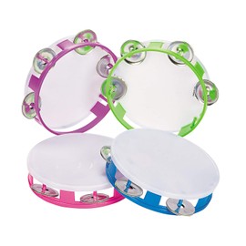 Fun Express Plastic Tambourine - Toys - 12 Pieces