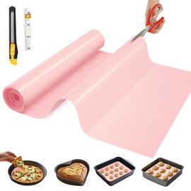 Silicone Baking Mat, 12 IN x 6 FT Free Cutting Baking Sheet, Non-Stick Reusable Dough & Pastry Mat, Non-Slip Silicone Mat Roll for Air Fryer Liner, Freeze Dryer, Oven Baking Pan, Kitchen Counter