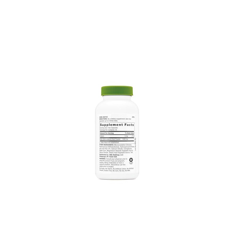 GNC SuperFoods Beet Root, Provides 60mg of Chlorophyll, 90 Capsules