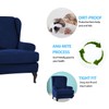 PETCUTE Wing Chair Cover Stretch Armchair Cover for Armchair Navy