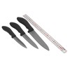 3Pcs Fruit Knife with Ergonomic Handle Black Blade Ceramic Cooking