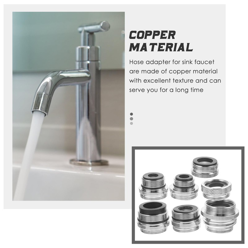 DOITOOL 7pcs Faucet Adapter Washer Hose Python Aquarium Vacuum Sink