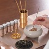 Pure Copper Incense Cone Burner Holder Set, Crackle Porcelain Incense