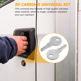 JRSHOME Upgraded CH751 RV Keys for RV Campers Cabinets Push Locks, Spare Keys Suitable for Camper Door Lock T-Handles Shells Tool Boxes (10 Pack)