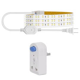 URS2GO 6500K Pure White LED Tape Light Strip 1m/3ft - Plug - in Design with Switch, Effortless Installation Compatible with Under Cabinet,Home,Bedroom