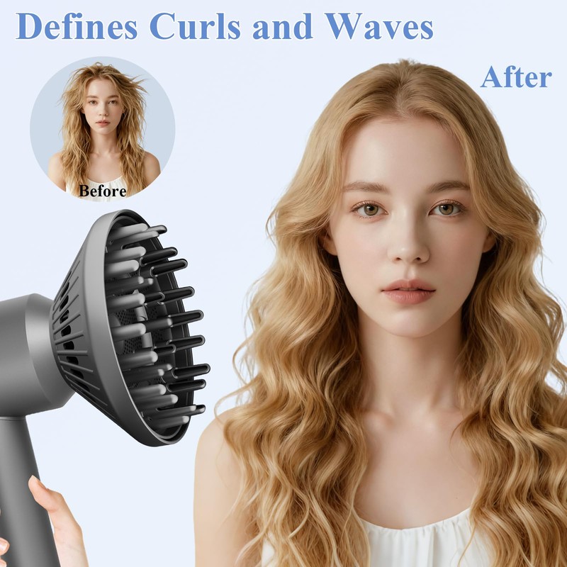 Fabmira 6-Inch Diffuser Attachment for Dyson Hair Dryers, Curl-Enhancing Large