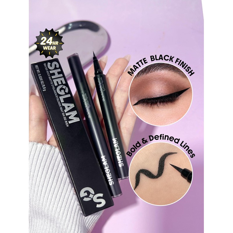 SHEGLAM Oh So Rich Matte Eyeliner Waterproof Smudgeproof Longwearing Liquid