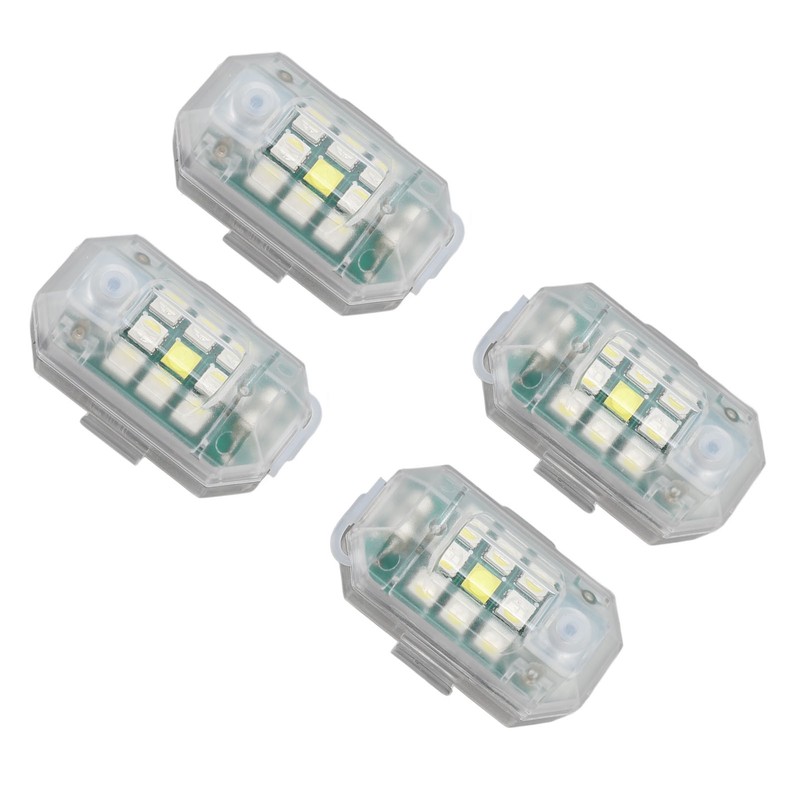 4Pcs LED Strobe Light High Brightness Waterproof Portable Wireless Flashing