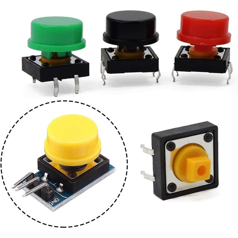 HUAZIZ Momentary Tactile Push Button, Micro Momentary Push Button Switches