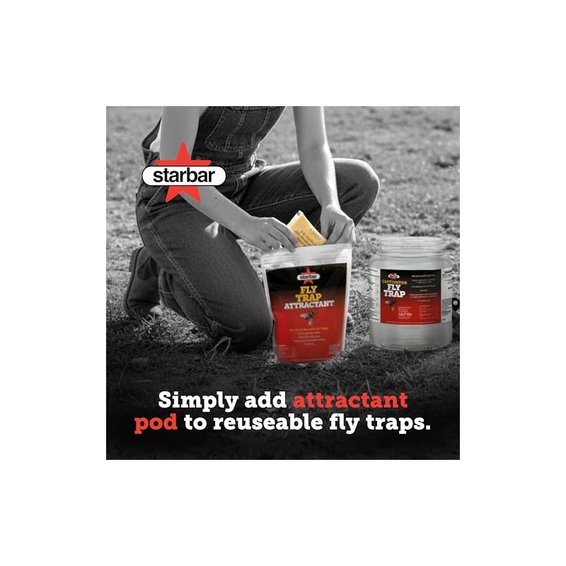 Starbar Fly Trap Attractant Refills - 8 Easy-to-Use Pods