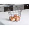 DII Metal Wire Mesh Stackable Utility Storage Bin, Small Round,