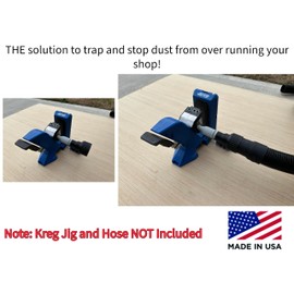 Dust Adapter for Kreg Pocket-Hole Jig 720PRO - KregPocket Jig Dust Collector Adapter - Track Saw Accessories (2-1/2" (2.5"))