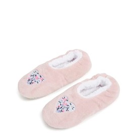 Vera Bradley Cozy Life No Slip Slippers, Mon Amour Soft Blush