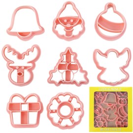 Christmas Cookie Cutters Set,Christmas Molds Set of 8 | Cookie Mould Cookie Cutter Shapes Festive Cookie Mould Set Kitchen Tools for Home Baking