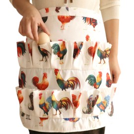 oupool Egg Apron for Collecting Eggs 10 Deep Pockets Egg Colllecting Apron,Chicken Egg Aprons for Women,Egg Apron,Suitable for Hens,Ducks,Goose Eggs,Housewives Kitchen Restaurants
