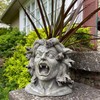 Darware Resin Medusa Head Planter, Large Garden Decor Statue Flower