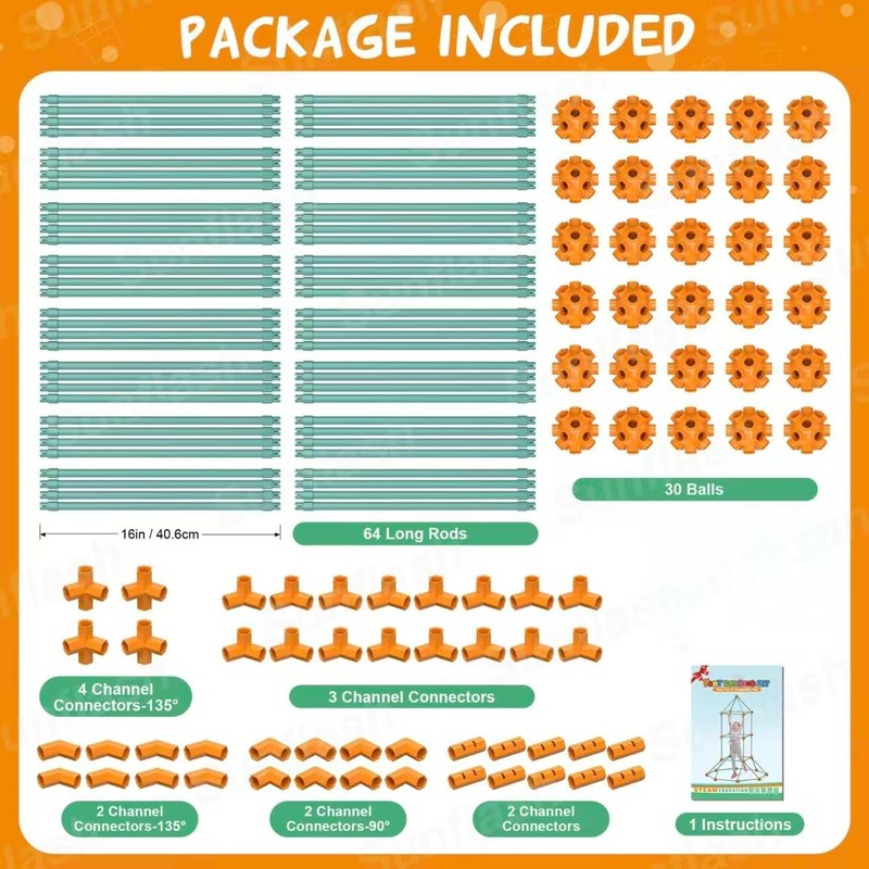 140 PCS Fort Building Kit for Kids Age 4-10, Den