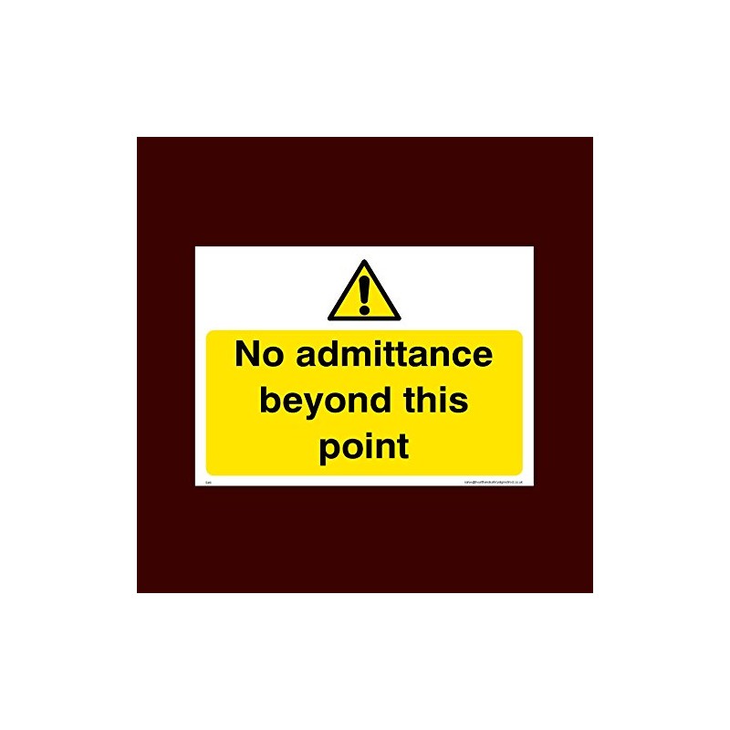 No admittance beyond this point Plastic Sign (S49) - CCTV,