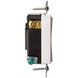 Leviton 3-Amp 24-Volt Decora Plus Rocker Double-Throw Ctr-Off Momentary Contact Single-Pole AC Quiet Switch, 56081-2W, White