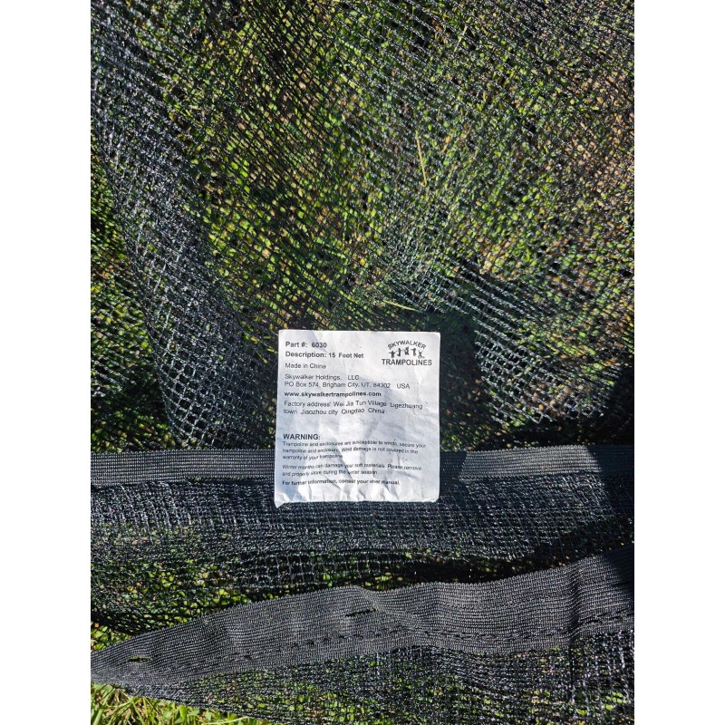 Skywalker Trampolines Re-Packaged 15 Ft Enclosure Netting for 6 Pole