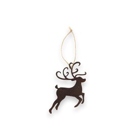 Crispe home & garden Christmas Pendant - Metal Pendant - Reindeer - Christmas Decoration for Christmas Tree Decorations - Dimensions (H x W x D) 9.5 x 8.5 x 0.12 cm