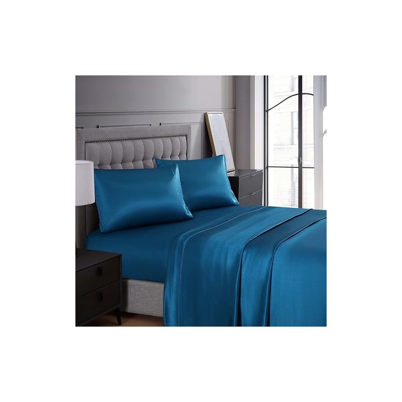 Beatrice Home Fashions 100% Luxury Satin Pillowcase 2 Pack, Queen