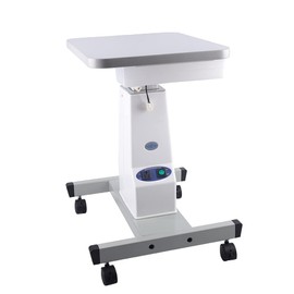 Motorized Instrument Table Professional Optical Eyeglass Equipment Optometry Machine Lift Table with Wheels Adjustable Height Motorized Instrument Working Table 15.75" x 18.9"