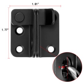INIRET 2 Packs Flip Latches，1.81” x 1.77”Black Stainless Steel Thickened Heavy Duty Hasp barn gate flip Door Latch Bi-fold Door Lock,Sliding Door Antique Lock Wine Cabinet Closet Door Latches