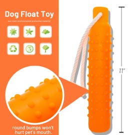 Segzwlor Dog Float Toy - Interactive Training Bumper & Fetching Retrieving Dog Water Toys Dummy Outdoor - Lightweight for Float on The Water Pool Fetch Rope Dog Toys for Small, Medium, Large Dogs