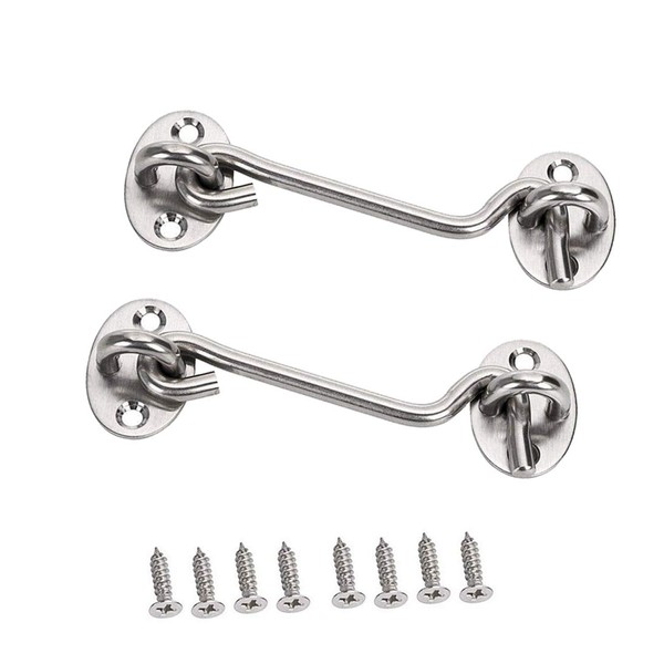 Repuhand 2Pcs Cabin Hook Stainless Steel Cabin Hook Multi-Purpose Hooks