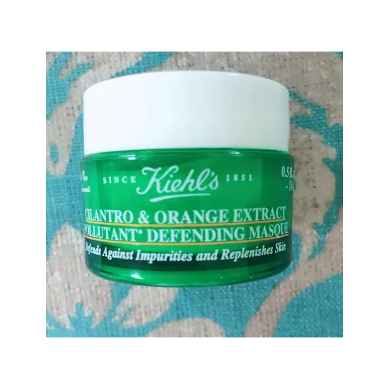 Kiehl's Cilantro Orange Extract Pollutant Defending Masque Mask Travel0.5oz/14ml
